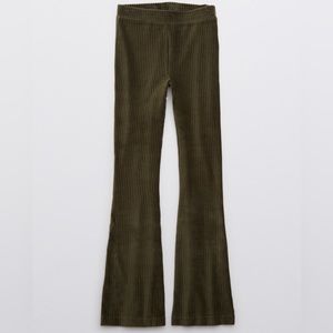 Aerie Groove-On Velour High Waisted Flare Pant